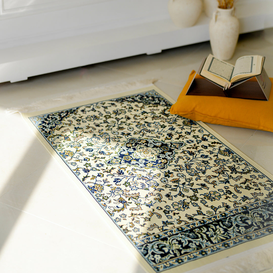 سجادة الروضة الشريفة -اوف وايت كحلي